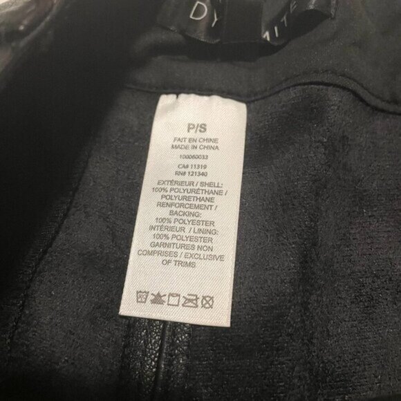 Dynamite Faux Leather Jet Black Shorts Womens Size Small - Picture 7 of 16